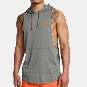 Under Armour Project Rock Men's Sleeveless Hoodie 3XL Loose fit Clay green NWT